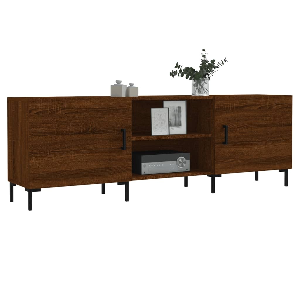 Tv-meubel 150x30x50 cm bewerkt hout bruineikenkleurig