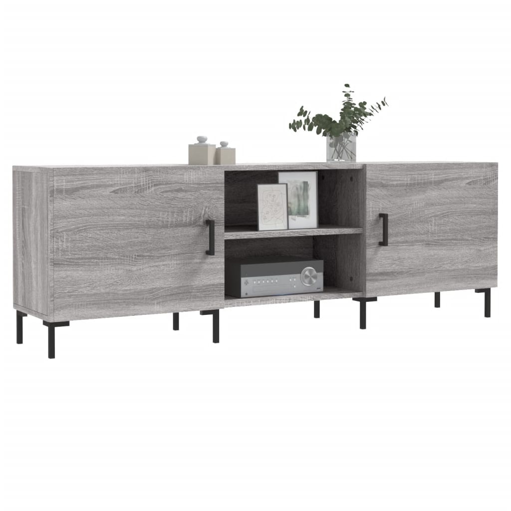 Tv-meubel 150x30x50 cm bewerkt hout grijs sonoma eikenkleurig