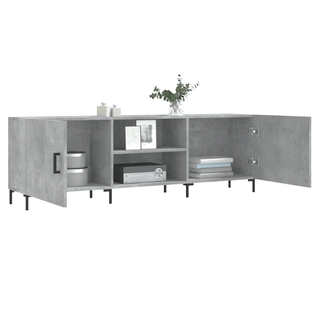 Tv-meubel 150x30x50 cm bewerkt hout betongrijs