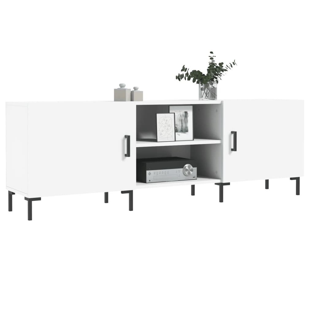 Tv-meubel 150x30x50 cm bewerkt hout wit