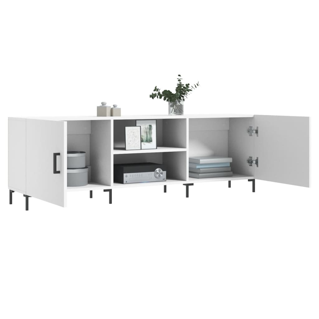 Tv-meubel 150x30x50 cm bewerkt hout wit