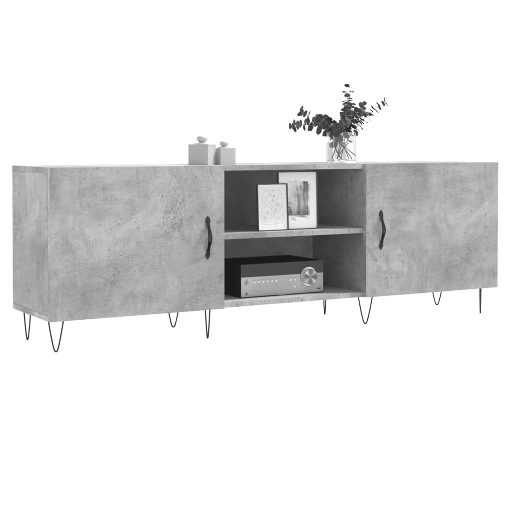 Tv-meubel 150x30x50 cm bewerkt hout betongrijs