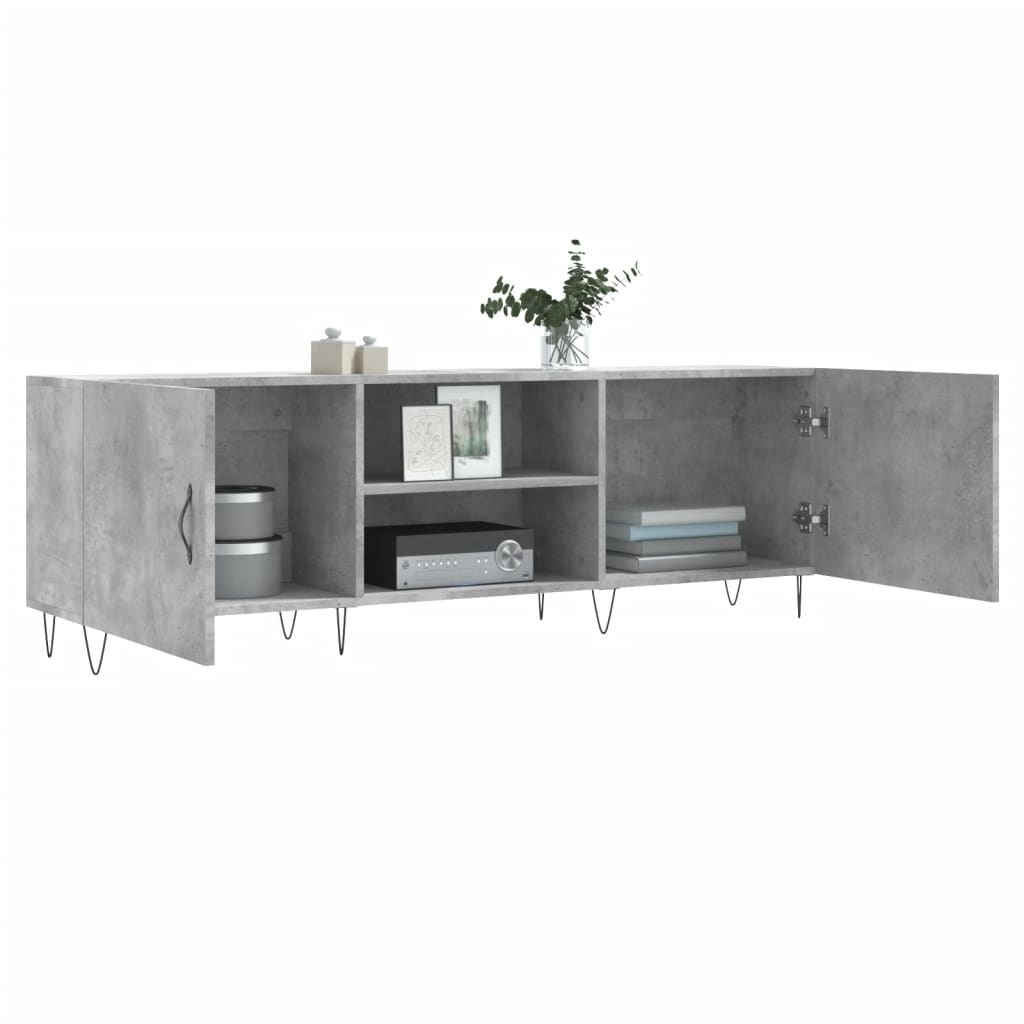 Tv-meubel 150x30x50 cm bewerkt hout betongrijs