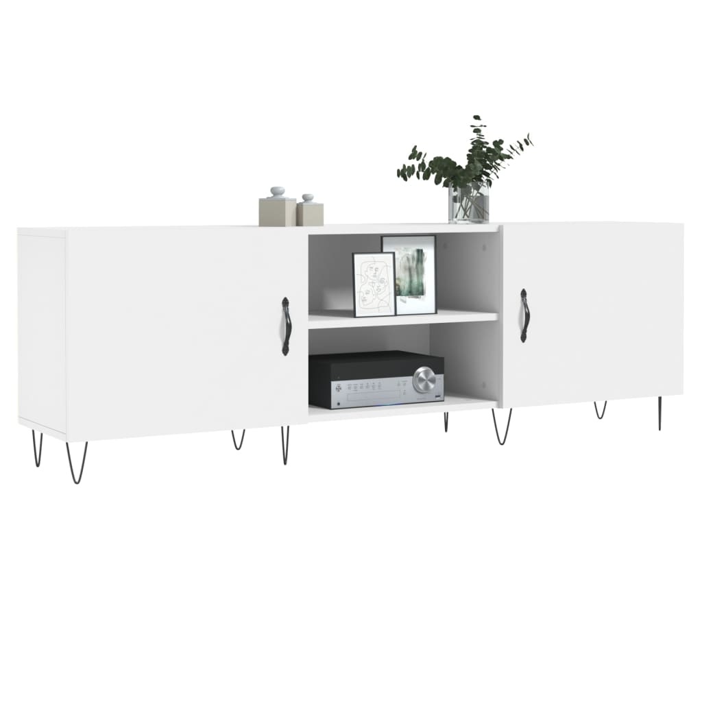 Tv-meubel 150x30x50 cm bewerkt hout wit