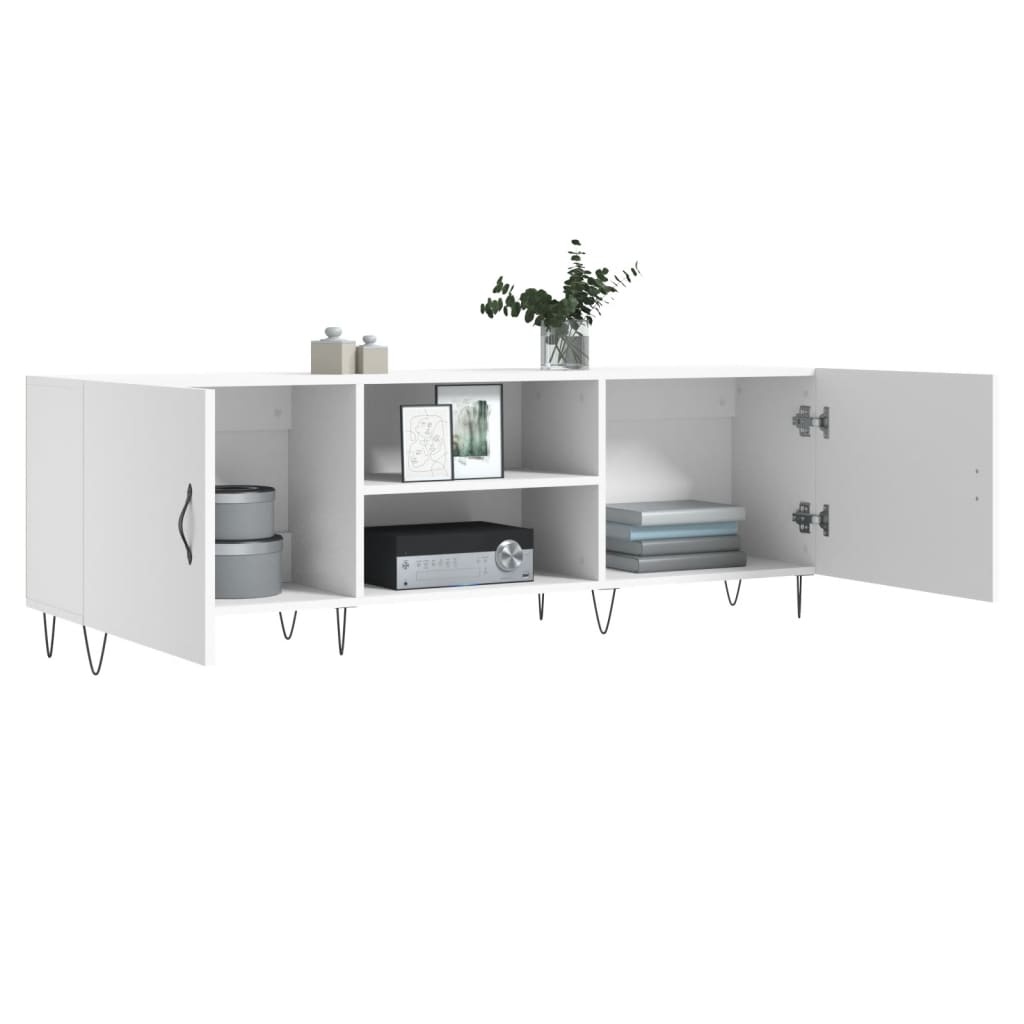 Tv-meubel 150x30x50 cm bewerkt hout wit