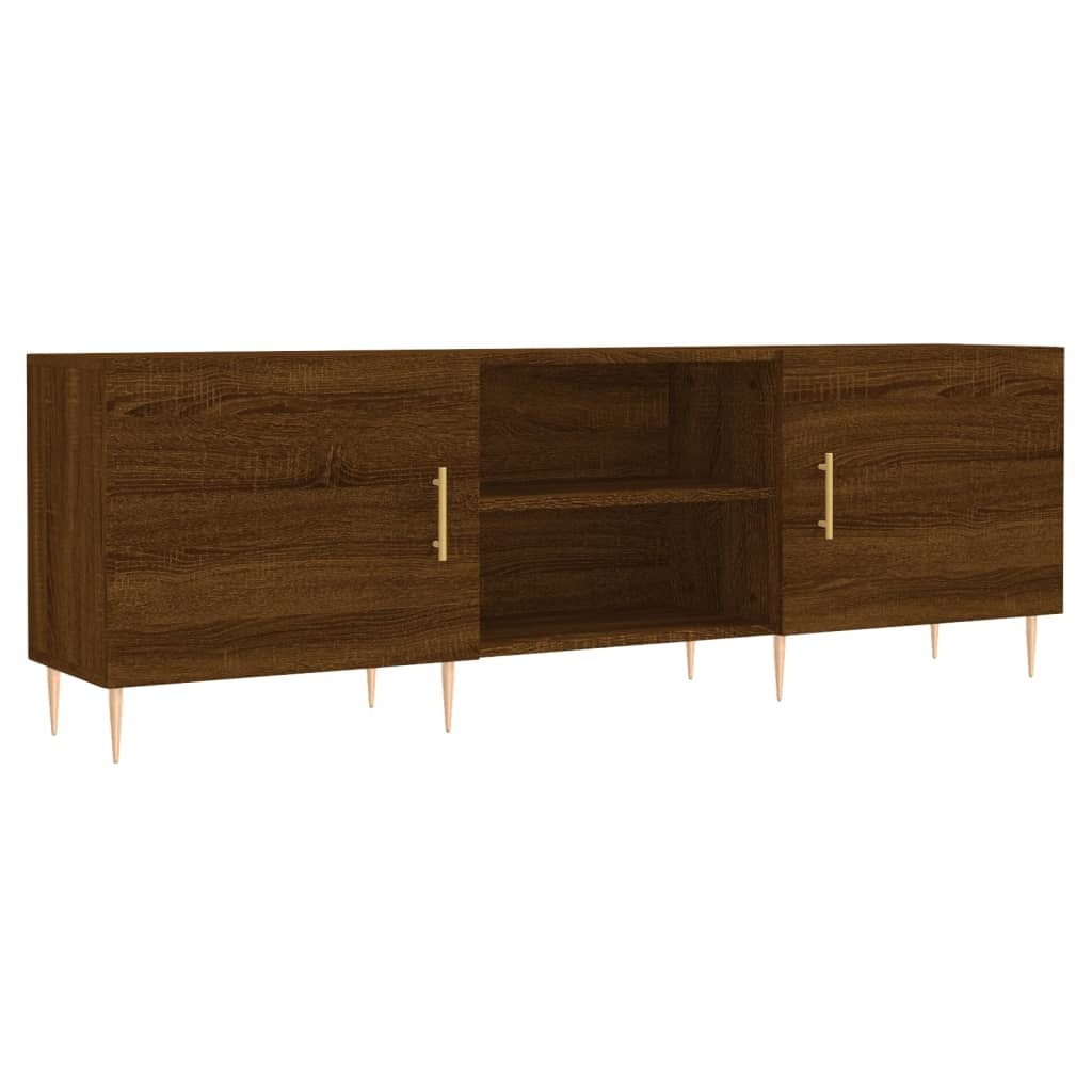 Tv-meubel 150x30x50 cm bewerkt hout bruineikenkleurig