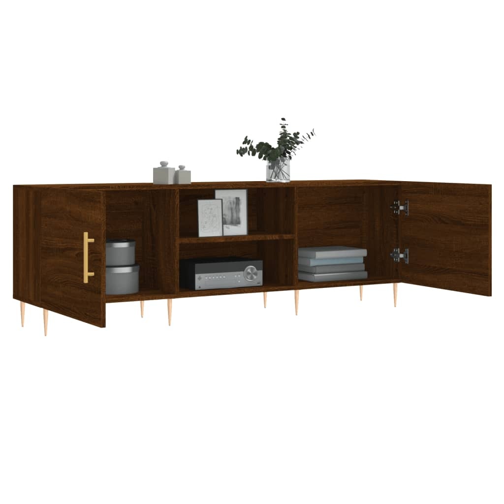 Tv-meubel 150x30x50 cm bewerkt hout bruineikenkleurig