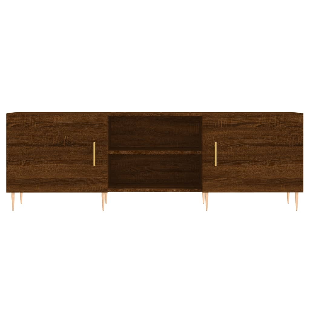 Tv-meubel 150x30x50 cm bewerkt hout bruineikenkleurig