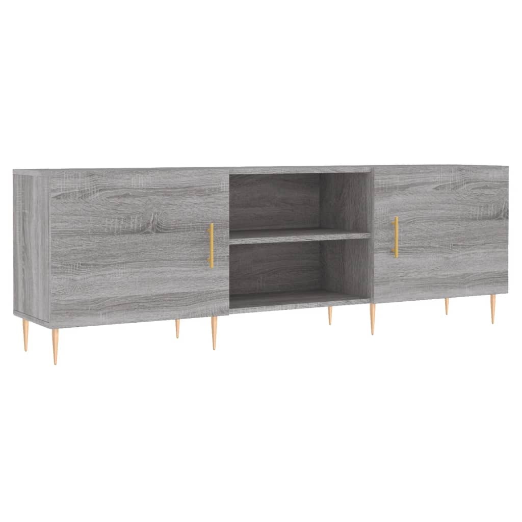 Tv-meubel 150x30x50 cm bewerkt hout grijs sonoma eikenkleurig