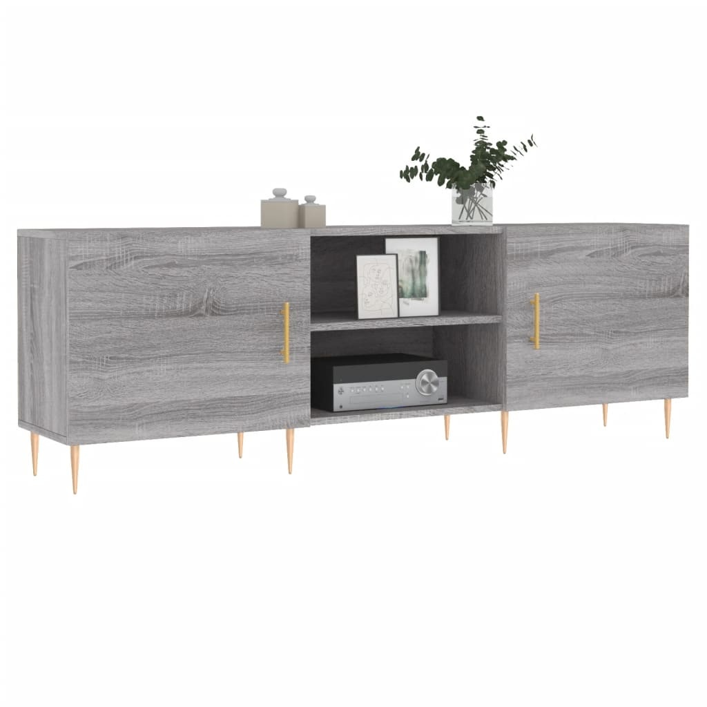 Tv-meubel 150x30x50 cm bewerkt hout grijs sonoma eikenkleurig