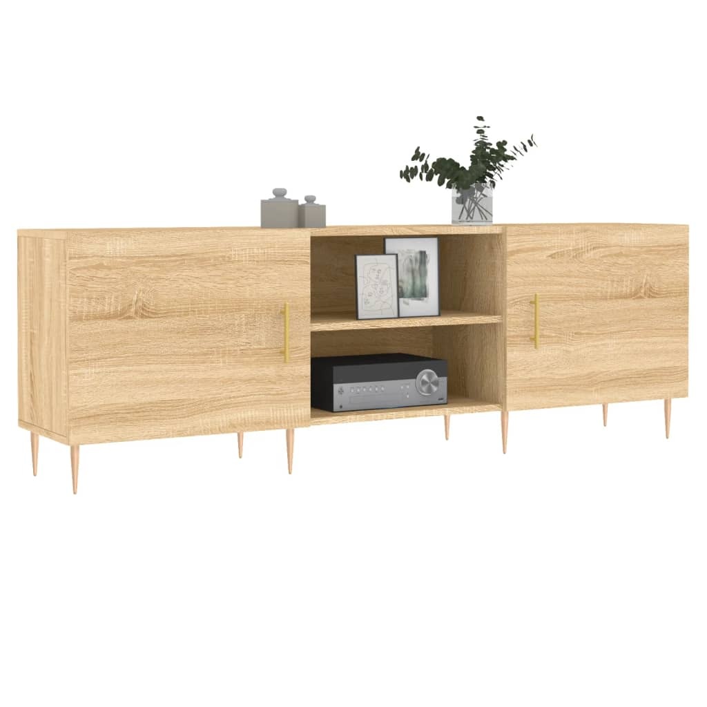 Tv-meubel 150x30x50 cm bewerkt hout sonoma eikenkleurig