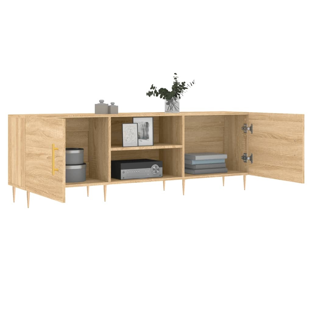 Tv-meubel 150x30x50 cm bewerkt hout sonoma eikenkleurig
