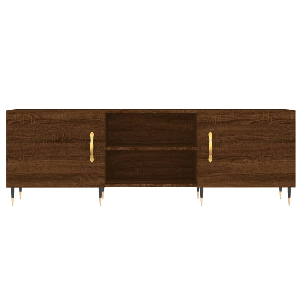 Tv-meubel 150x30x50 cm bewerkt hout bruineikenkleurig