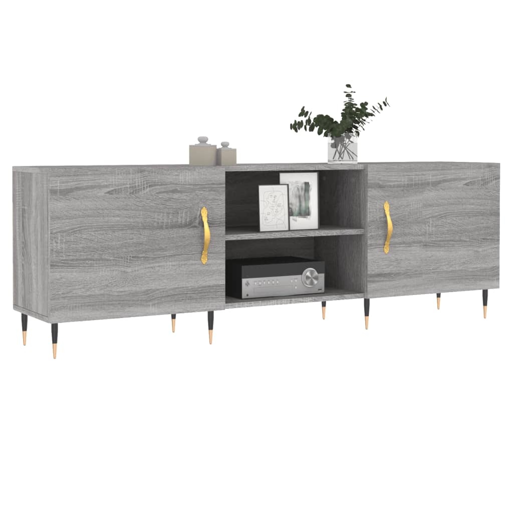 Tv-meubel 150x30x50 cm bewerkt hout grijs sonoma eikenkleurig