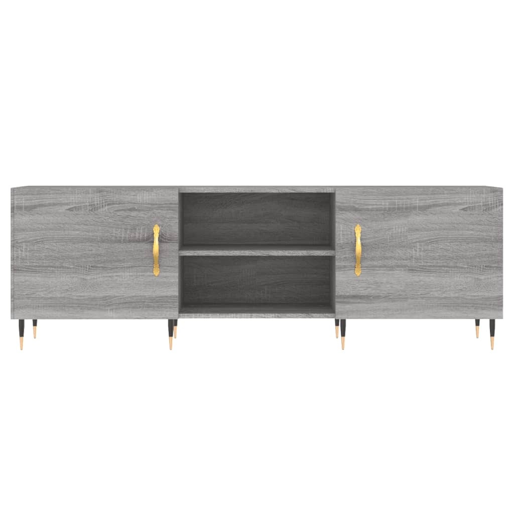 Tv-meubel 150x30x50 cm bewerkt hout grijs sonoma eikenkleurig