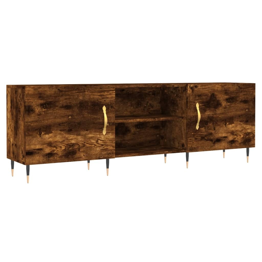 Tv-meubel 150x30x50 cm bewerkt hout gerookt eikenkleurig