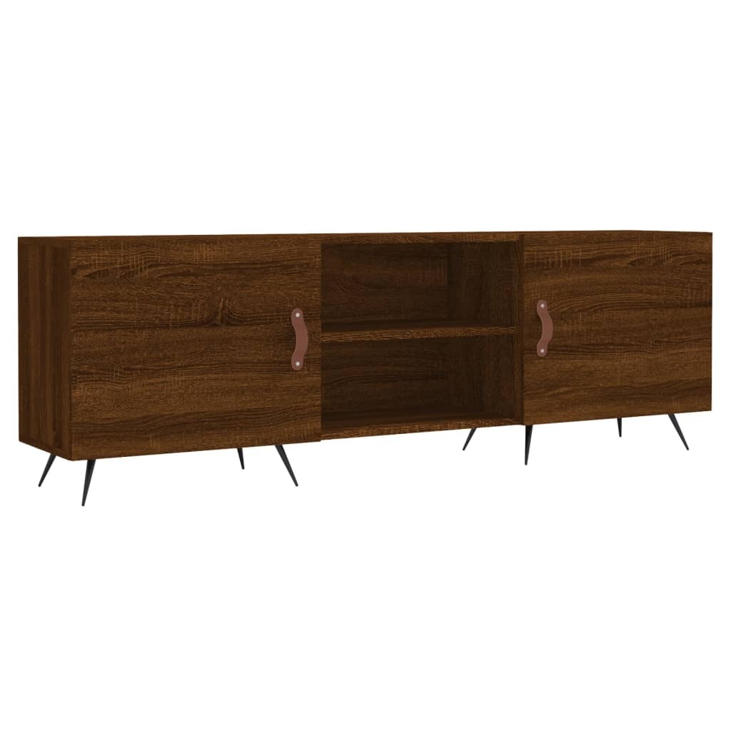 Tv-meubel 150x30x50 cm bewerkt hout bruineikenkleurig
