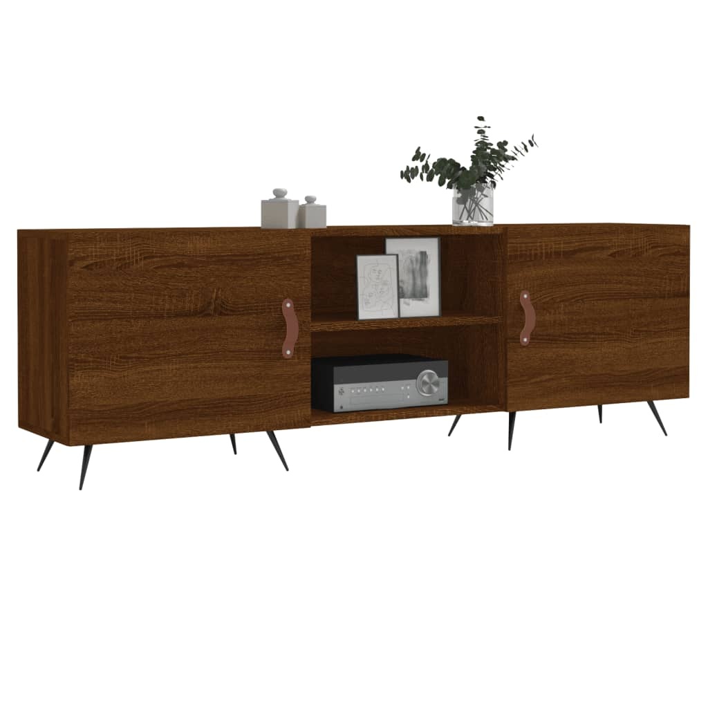 Tv-meubel 150x30x50 cm bewerkt hout bruineikenkleurig