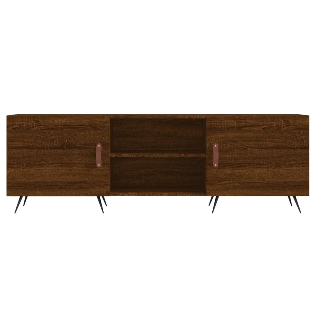 Tv-meubel 150x30x50 cm bewerkt hout bruineikenkleurig