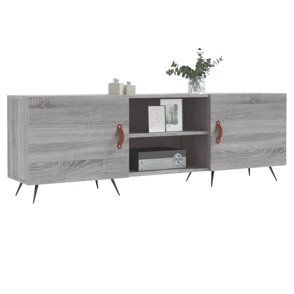Tv-meubel 150x30x50 cm bewerkt hout grijs sonoma eikenkleurig