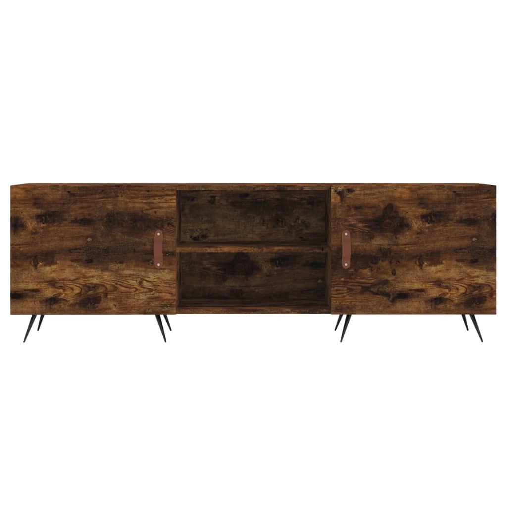 Tv-meubel 150x30x50 cm bewerkt hout gerookt eikenkleurig
