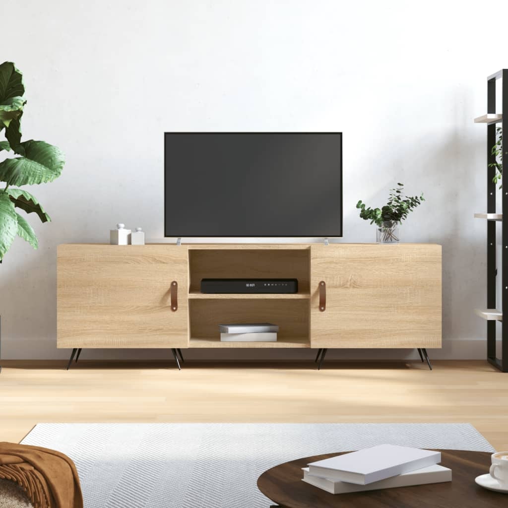 Tv-meubel 150x30x50 cm bewerkt hout sonoma eikenkleurig