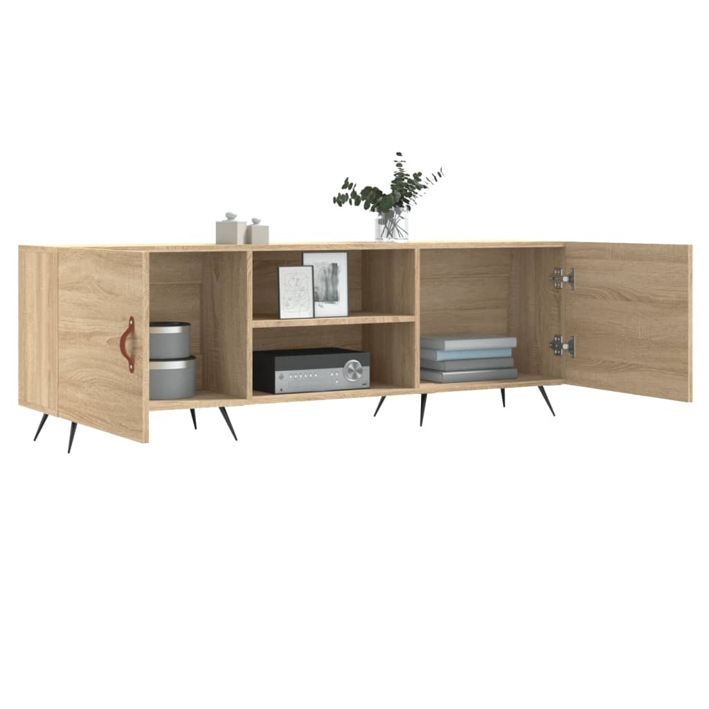 Tv-meubel 150x30x50 cm bewerkt hout sonoma eikenkleurig
