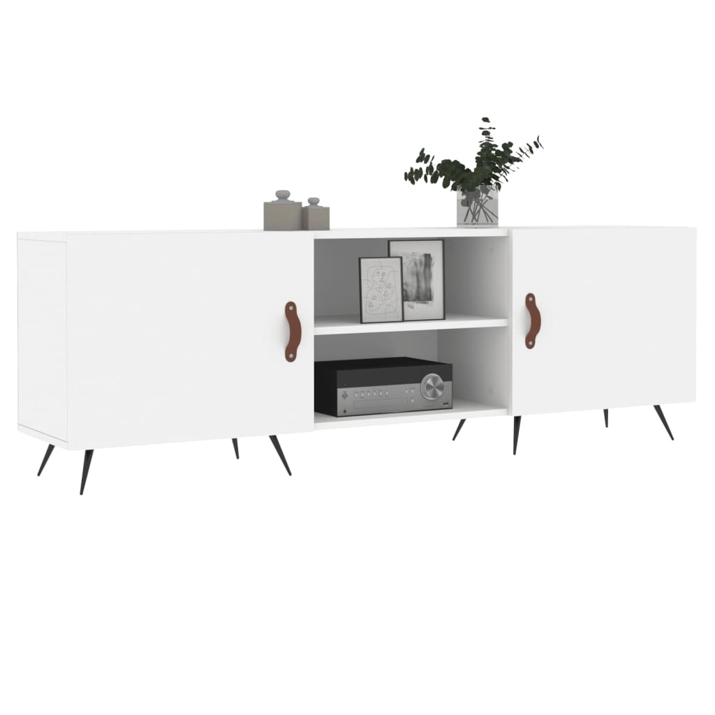 Tv-meubel 150x30x50 cm bewerkt hout wit