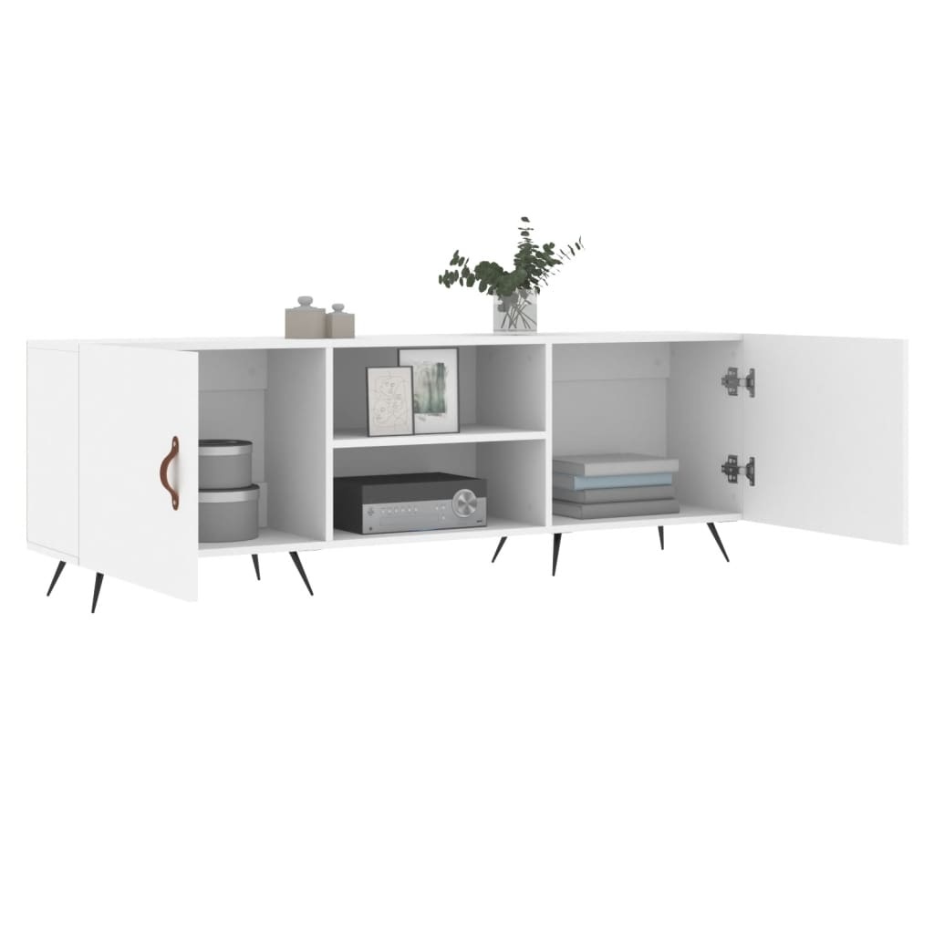 Tv-meubel 150x30x50 cm bewerkt hout wit