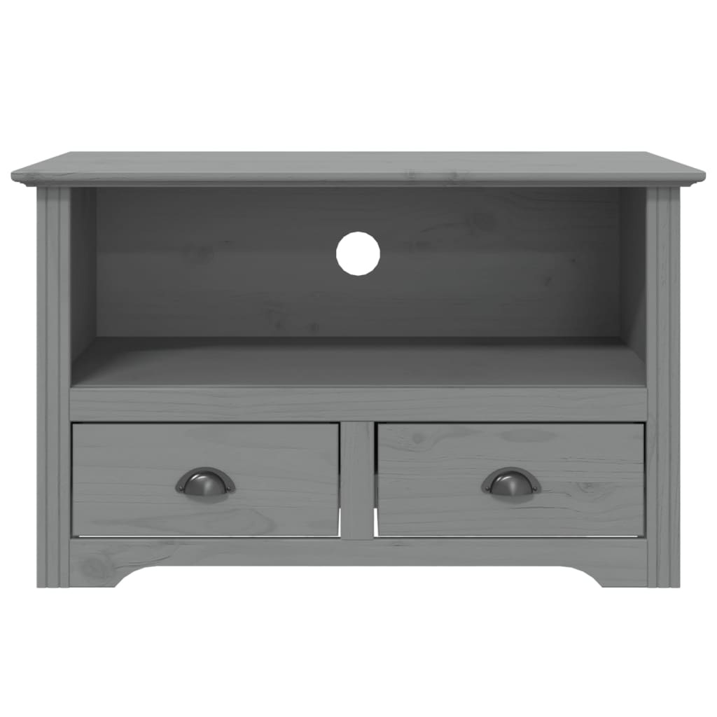 Tv-meubel met 2 lades BODO 91x43x56 cm massief grenenhout grijs