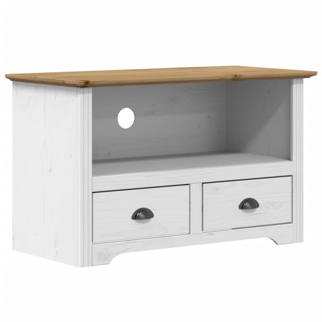 Tv-meubel met 2 lades BODO 91x43x56 cm massief grenenhout bruin