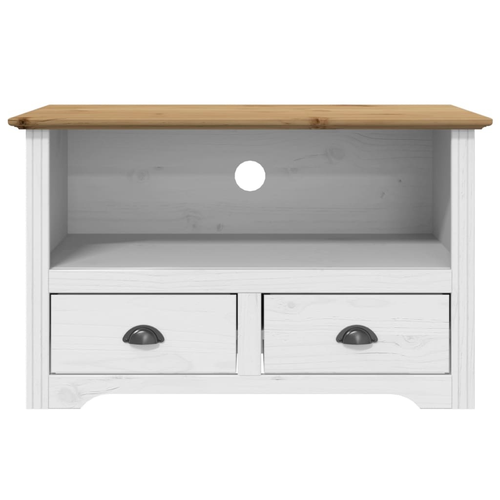 Tv-meubel met 2 lades BODO 91x43x56 cm massief grenenhout bruin