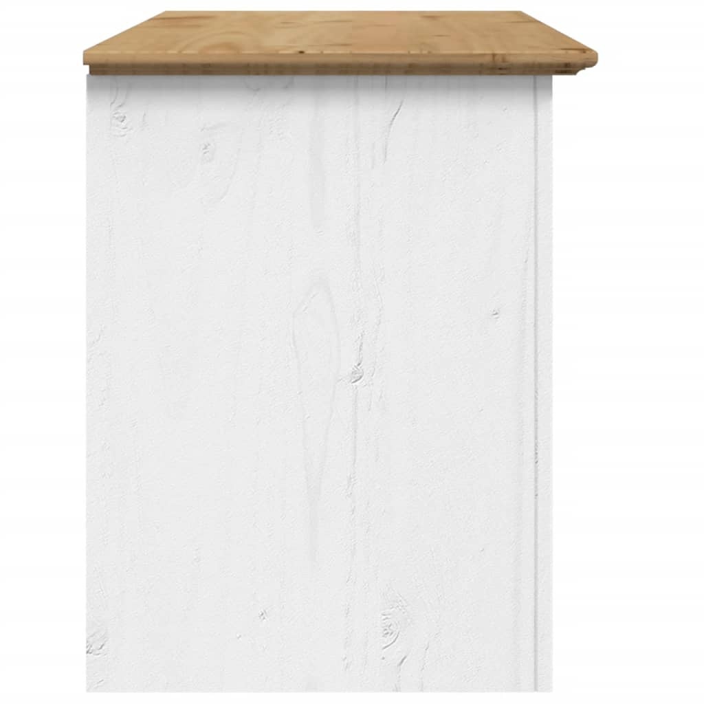 Tv-meubel met 2 lades BODO 91x43x56 cm massief grenenhout bruin