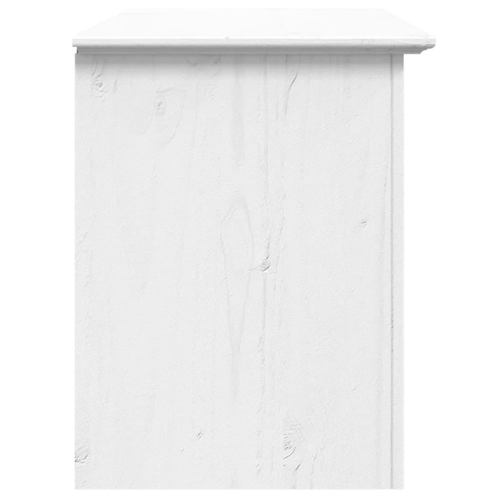 Tv-meubel met 2 lades BODO 91x43x56 cm massief grenenhout wit