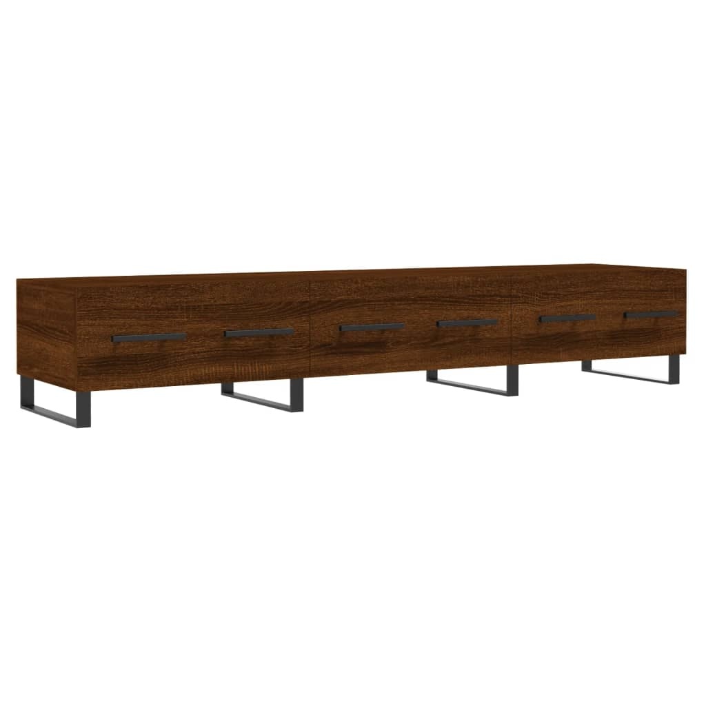 Tv-meubel 150x36x30 cm bewerkt hout bruineikenkleurig