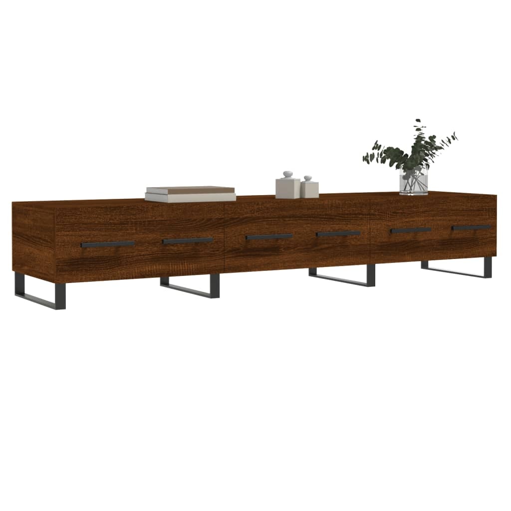 Tv-meubel 150x36x30 cm bewerkt hout bruineikenkleurig