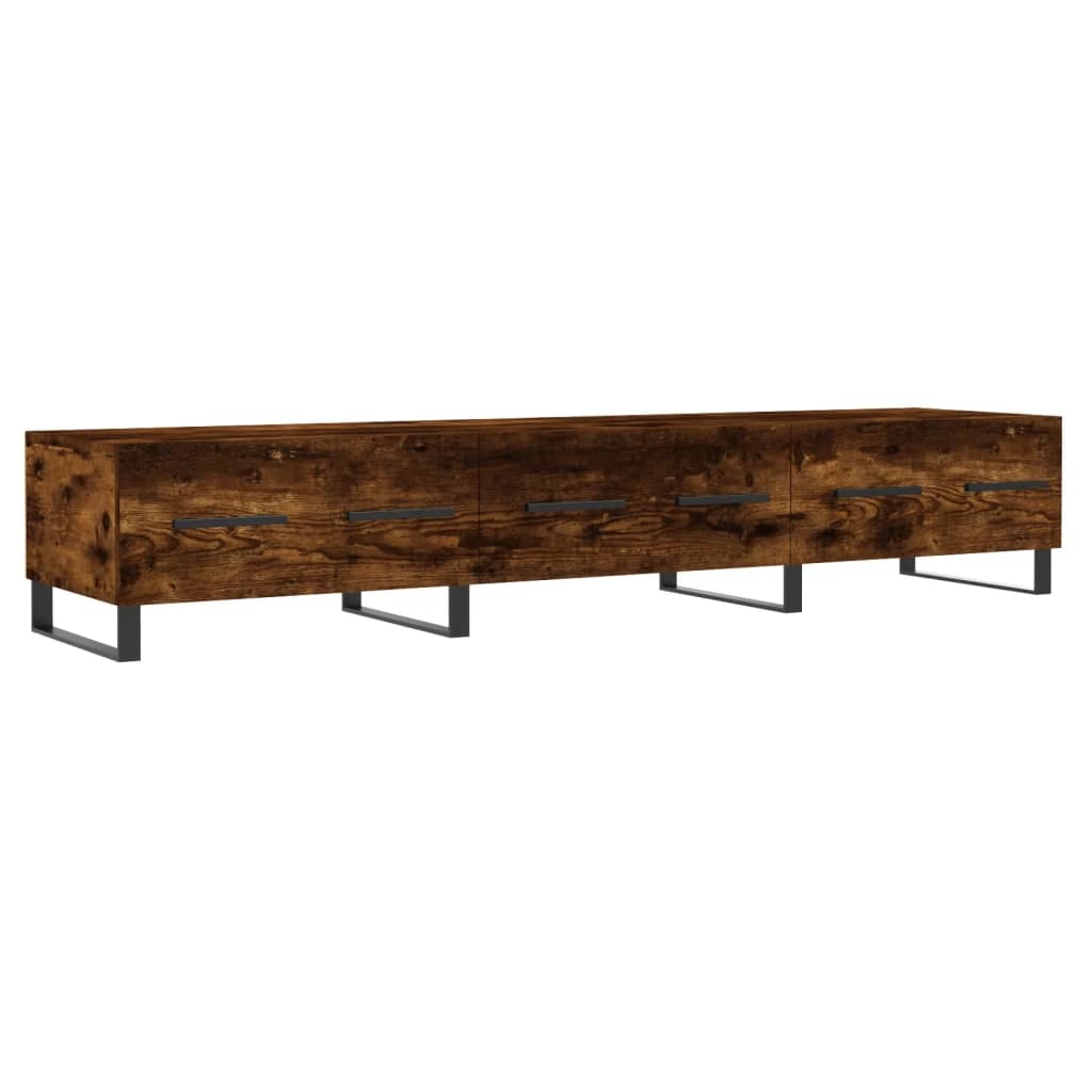 Tv-meubel 150x36x30 cm bewerkt hout gerookt eikenkleurig