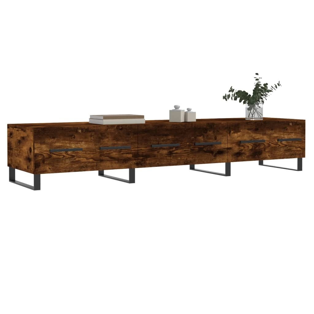 Tv-meubel 150x36x30 cm bewerkt hout gerookt eikenkleurig