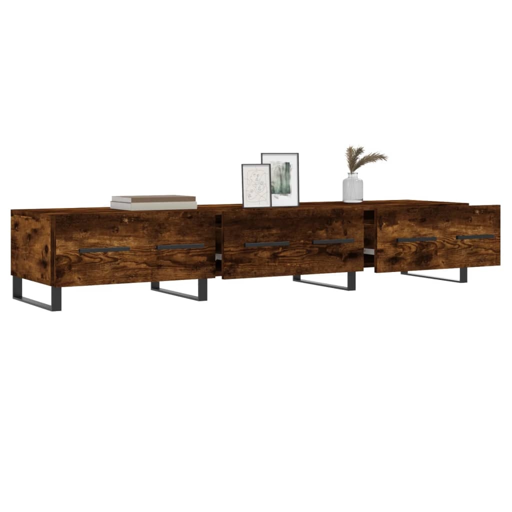Tv-meubel 150x36x30 cm bewerkt hout gerookt eikenkleurig