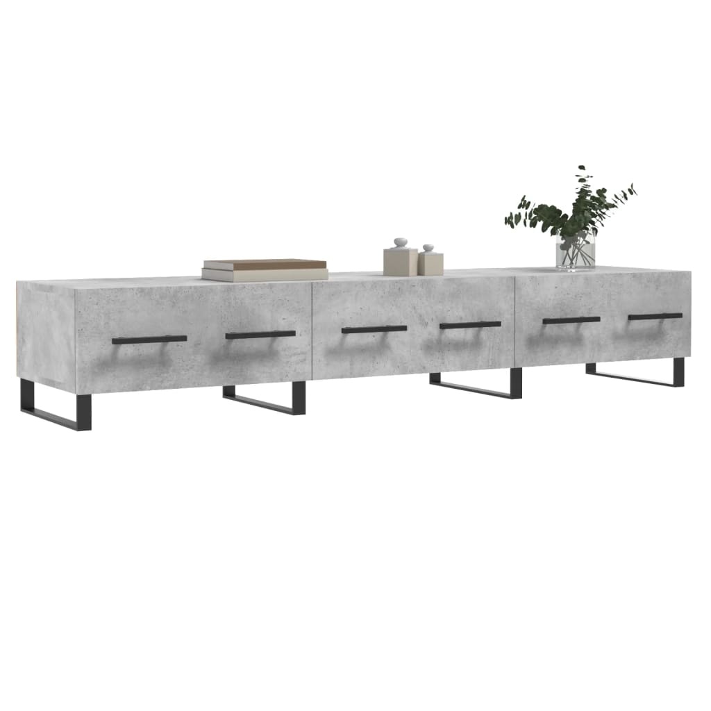 Tv-meubel 150x36x30 cm bewerkt hout betongrijs