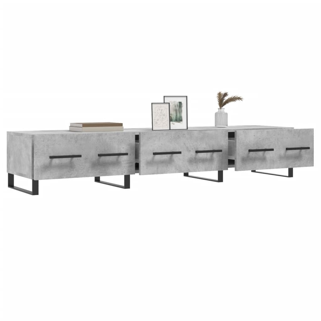 Tv-meubel 150x36x30 cm bewerkt hout betongrijs
