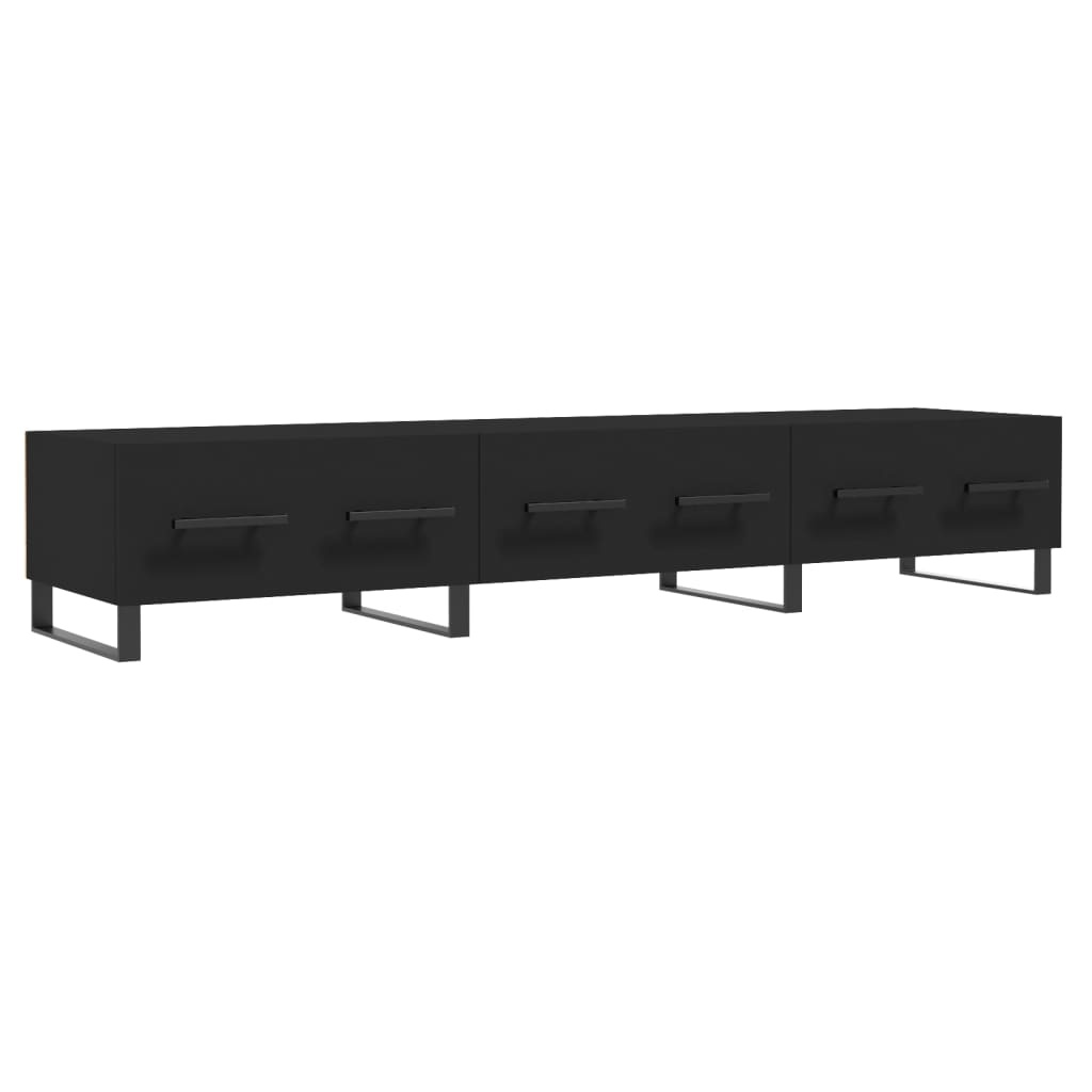 Tv-meubel 150x36x30 cm bewerkt hout zwart