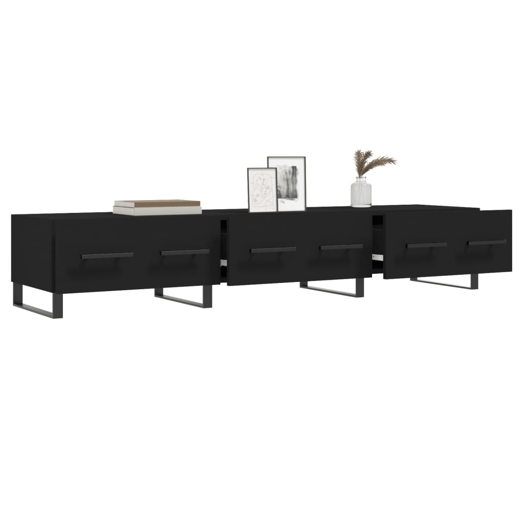 Tv-meubel 150x36x30 cm bewerkt hout zwart