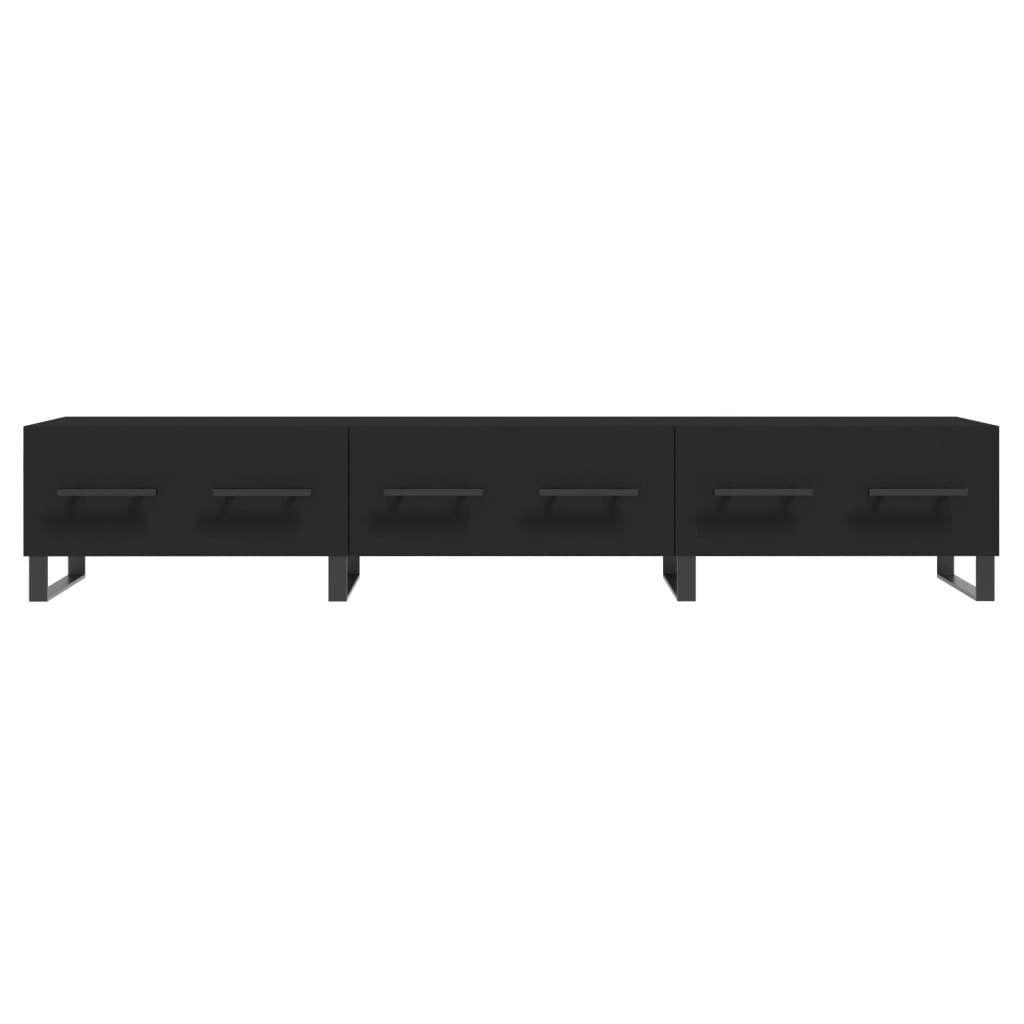 Tv-meubel 150x36x30 cm bewerkt hout zwart