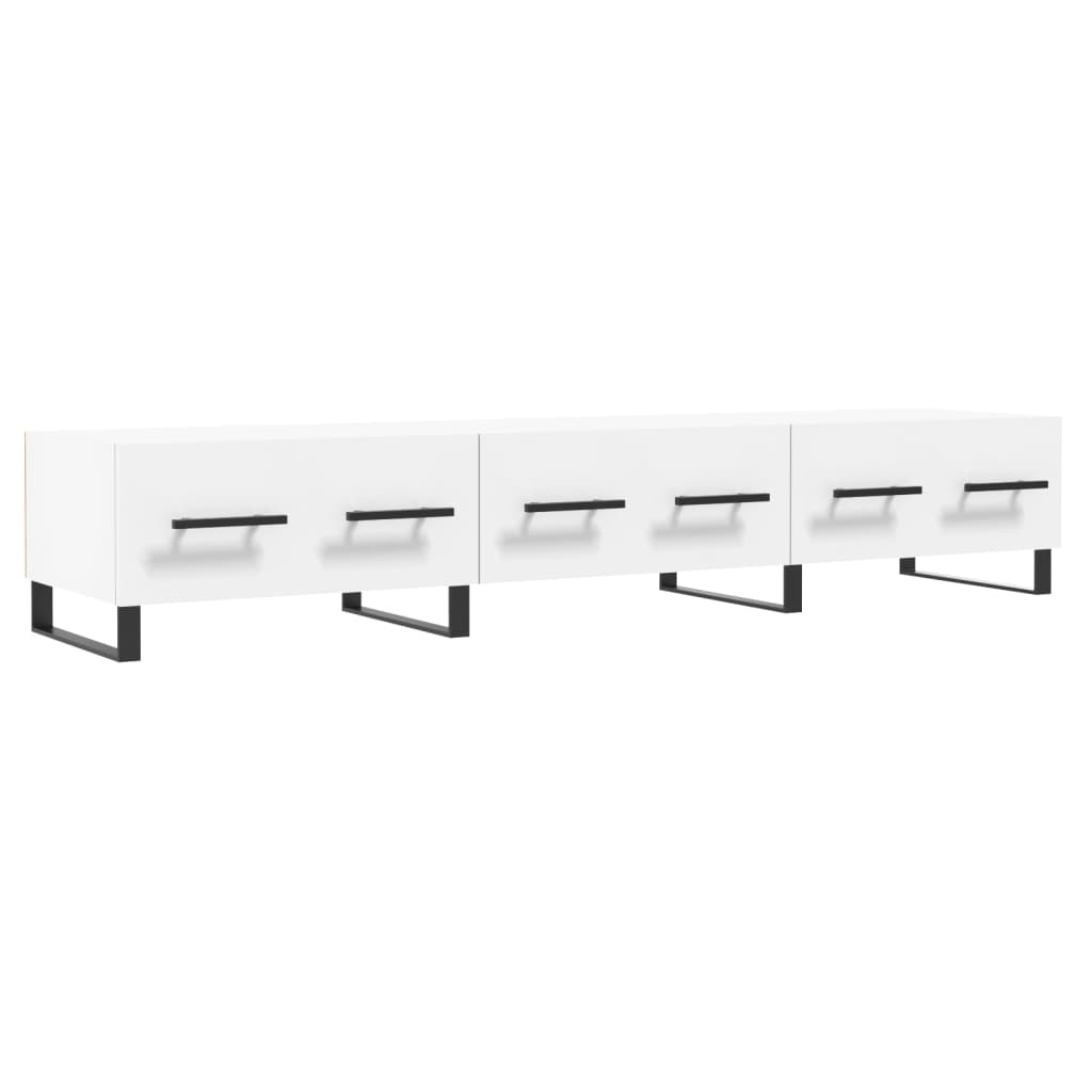 Tv-meubel 150x36x30 cm bewerkt hout wit