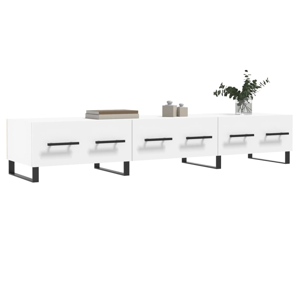 Tv-meubel 150x36x30 cm bewerkt hout wit