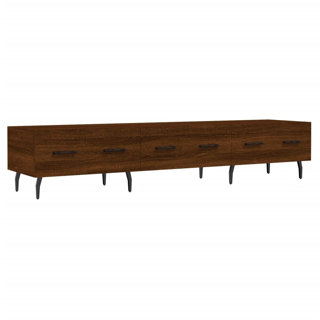 Tv-meubel 150x36x30 cm bewerkt hout bruineikenkleurig