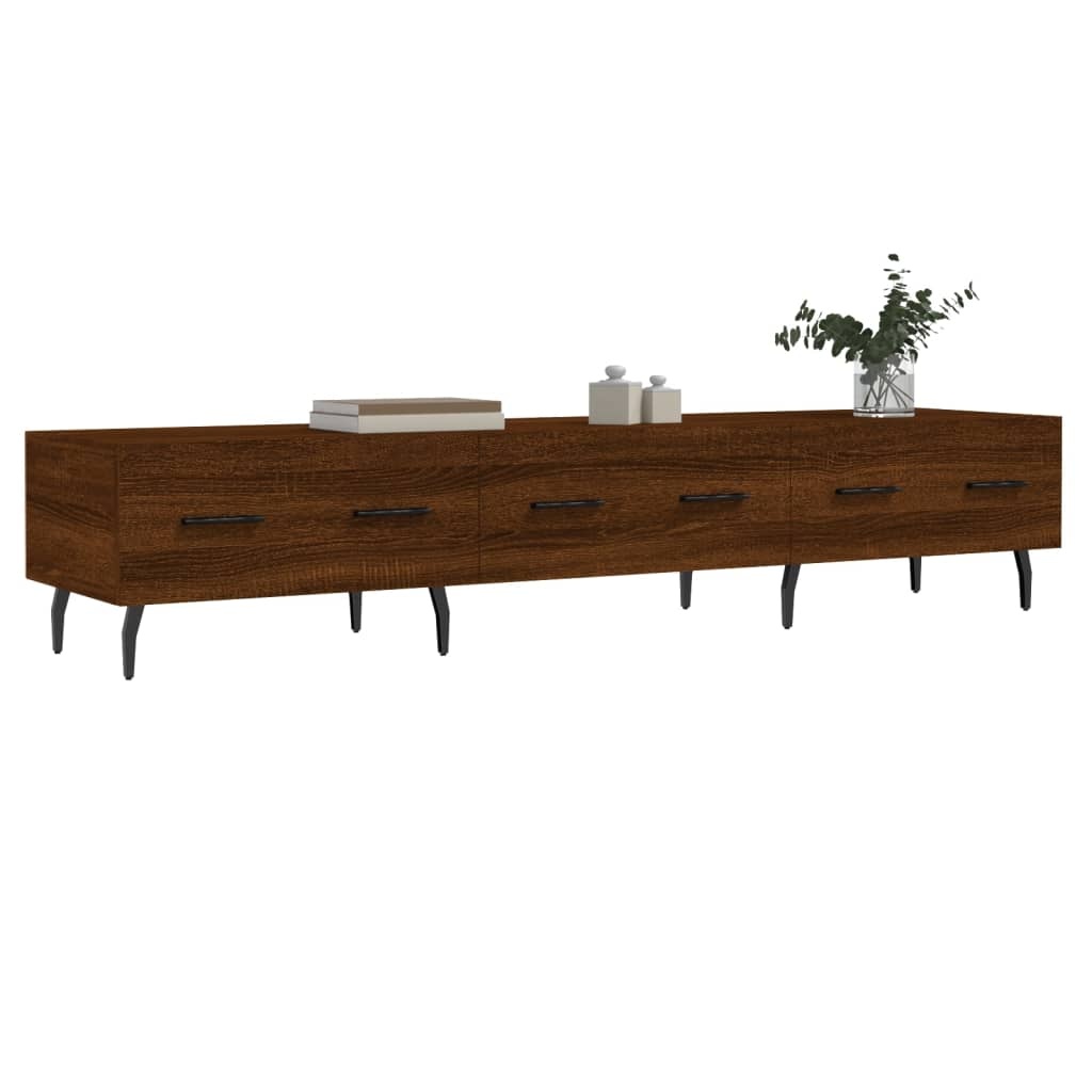 Tv-meubel 150x36x30 cm bewerkt hout bruineikenkleurig