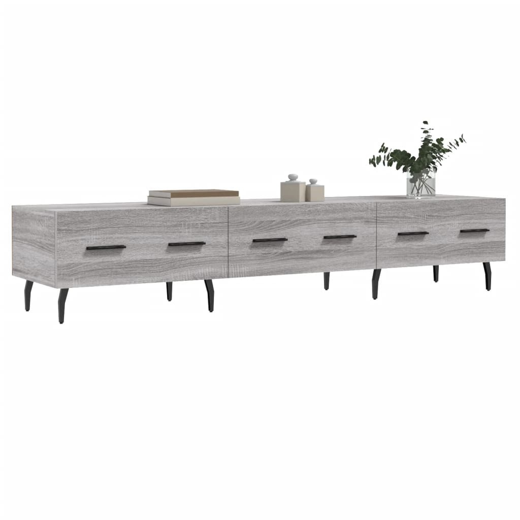 Tv-meubel 150x36x30 cm bewerkt hout grijs sonoma eikenkleurig