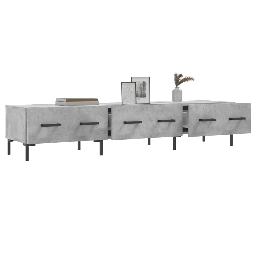 Tv-meubel 150x36x30 cm bewerkt hout betongrijs